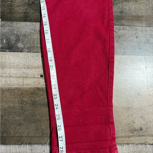 Judy Blue Garment Dyed Red Pants- 9/29 - Picture 3 of 8